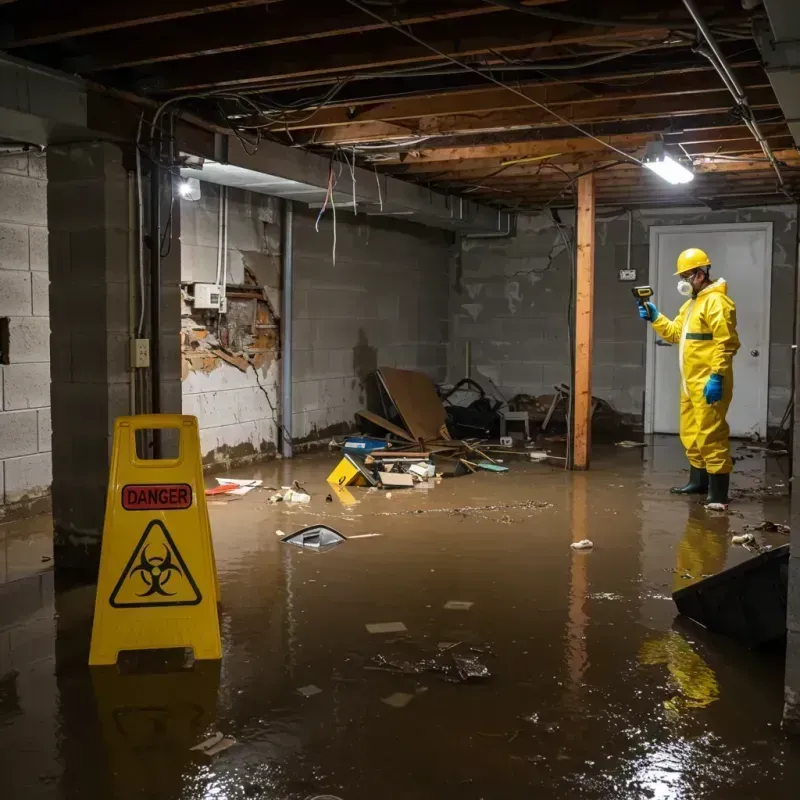 Flooded Basement Electrical Hazard in Cross Mountain, TX Property